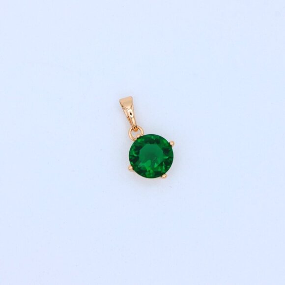 "Elegant Green Pendant with Gold Plated Finish for Chic Everyday Style, XPPT1667 - Picture 9 of 13